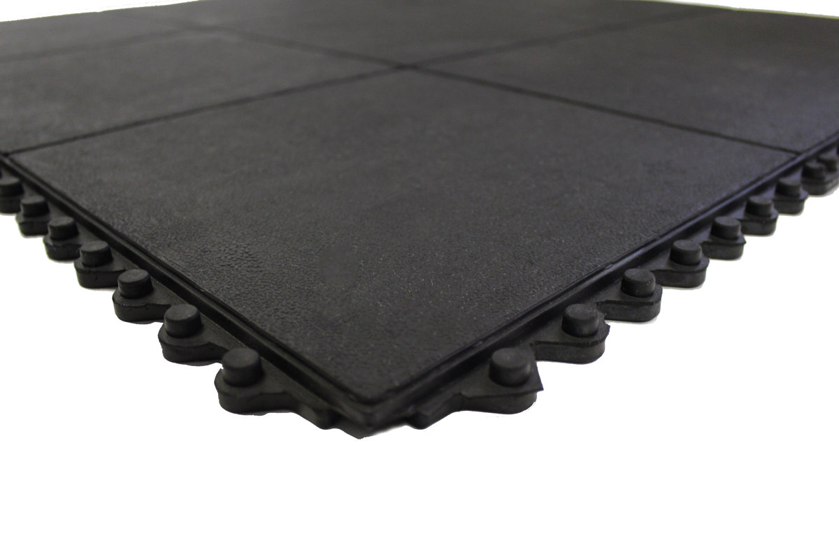 Envelor Home AntiFatigue Heavy Duty Solid Rubber Floor Tiles Utility